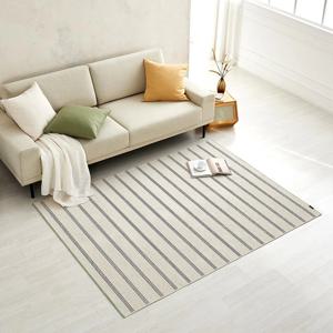 코튼블렌드 러그 그레이 스트라이프 150x200