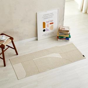 코튼블렌드 러그 웨이브 프린트 60x150