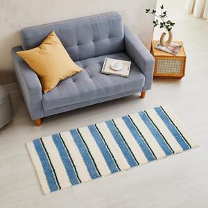 터프팅 블루 스트라이프 러그 60x150