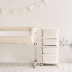 트롤리 이동식 아기침대+아기수납장