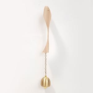 재물물고기 현관종 원목 자석 도어벨 풍경 현관문종