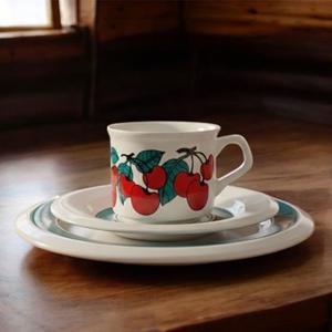 체리 빈티지 커피잔 세트(180ml) 북유럽 찻잔