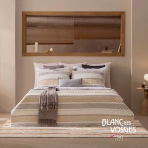 프랑스 누빔 순면워싱 이불+패드+베개커버 피넛샌드