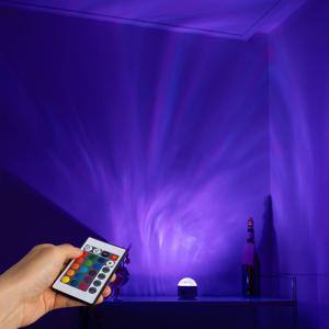 무선 회전형 16색 불빛 오로라 별 물결 프로젝터 무드등+리모컨_3types