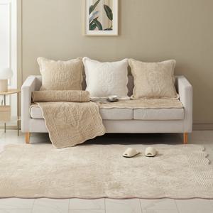 아센느 HR 극세사 목화솜 자수 퀼팅 소파토퍼 1장(65x180)