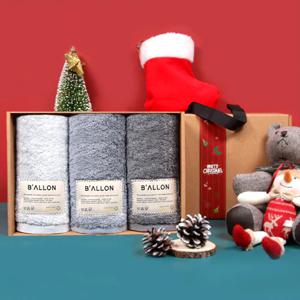크리스마스 발론 타월 호텔수건 페이스 타올 210g 코마 40수 3p 선물세트