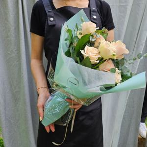 로맨틱 파스텔 장미 한다발(포장포장) 생화 정기배송 사진과 같은 꽃 배달