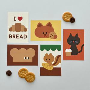 베이커리 엽서 세트 아이방 아기방 꾸미기 일러스트 그림 벽꾸미기 홈카페 빵 인테리어 소품