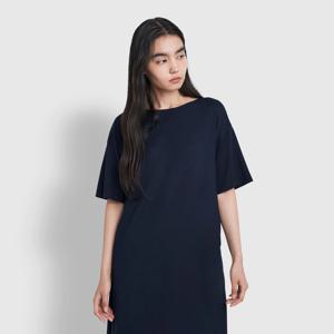 여 소프트 5부 라운지 원피스_솔리드