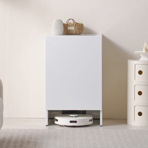 플랫 로봇청소기 수납장 500 화이트 미니 수납 가구