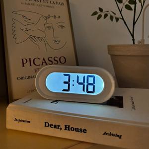 모던 미니 탁상 알람 시계 led 무소음 책상 무선 건전지 탁상용시계