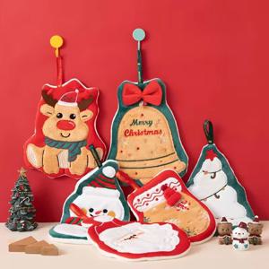 크리스마스 핸드타올 3P SET 고리수건 핸드타월 키친행주 키친크로스