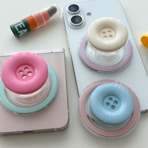 맥세이프 컬러배색 단추 그립톡 거치대 심플한 커플 스마트톡