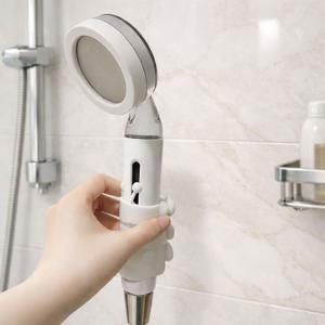 무타공 문어발 샤워기 흡착거치대 욕실 수납 정리 고정 거치대 실리콘 홀더