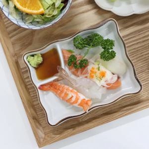 1+1 일본 물결 직사각 회접시 나눔접시 6type