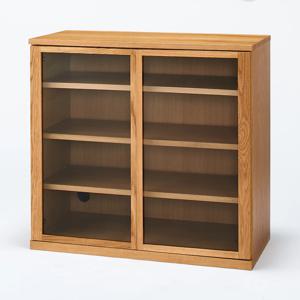 목제 캐비닛 유리도어  떡갈나무