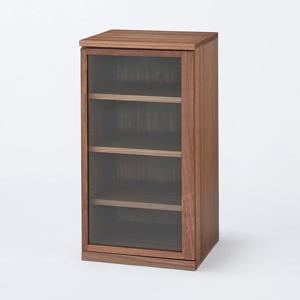 목제 캐비닛 유리도어  슬림 호두나무