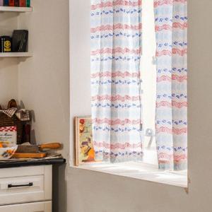 로쏘아즈로블루 반창커튼 패브릭 포스터 도어 카페 벽장식 가리개