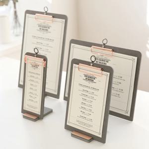 에코 링 클립보드 A4 A5 빌지꽂이 메뉴판_골드&로즈_3colors