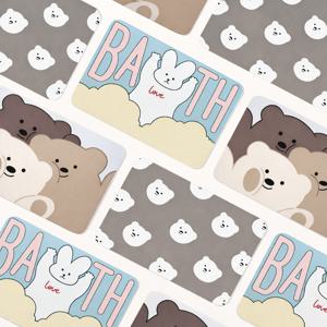 귀염뽀짝 세탁 가능한 미끄럼방지 규조토 발매트 3종