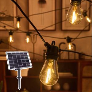 HK Sell 세나 태양열 필라멘트 스트링라이트 줄전구 알전구 캠핑전구 카페 야외 파티