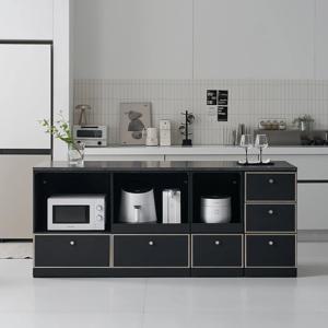 노바 미드센츄리 E0 광파오븐 서랍 렌지 아일랜드 홈바 식탁 2000X600 2color