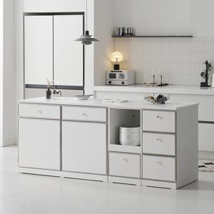 오드 미드센츄리 E0 광파오븐 서랍 렌지 아일랜드 홈바 식탁 2000X600 2color