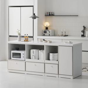 노바 E0 인조대리석 광파오븐 수납 렌지 아일랜드 홈바 식탁 2000 2color