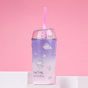릴팡 피사 이중스텐 빨대돔텀블러520ml(헬로키티)