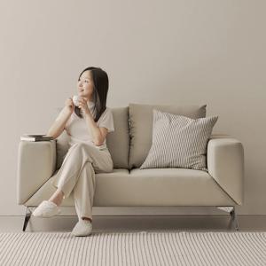 쿠폰가 229,000원 COM04 레오 기능성 가죽 에어홀 포켓스프링 소파 2인용