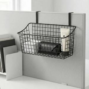 HICKIES 메쉬 바스켓 철제선반 사무실 파티션 주방 수납정리 화분 거치대 대형