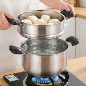 찜솥 냄비 2종세트 인덕션호환 스텐 찜냄비 만두 떡 찜기 24cm 양수