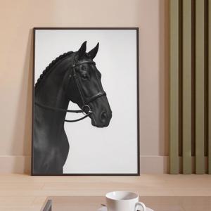 흐름을 여는 검은 말 State of Horse 시리즈 2종 캔버스액자 절제의 형상 A