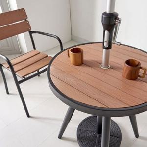 미니멀모던디자인 사선메탈프레임 원형테이블(700 2색)