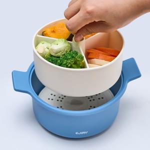 젤리빈 플래티넘 실리콘 이유식찜기 전자레인지용기 (3분할 트레이)