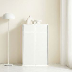 MD10 슬림 2칸 푸쉬형 550 정수기 다이 받침대 분리수거함 휴지통 셀프바