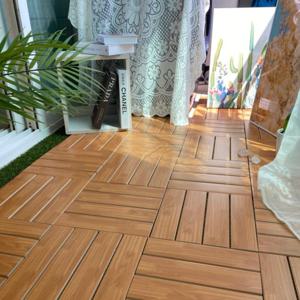 조립식 마루 24P 원목 스타일 간편  셀프 인테리어 바닥재 데크타일