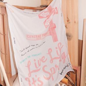 잇츠스프링 패브릭 포스터 도어커튼 카페 일러스트 벽장식 가리개