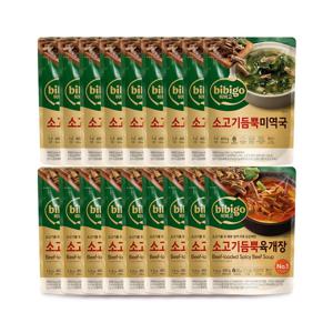 비비고 소고기 듬뿍 미역국 460g x9개+소고기 듬뿍 육개장 460g x9개