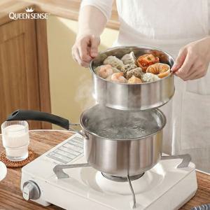 찜솥 냄비 2종세트 인덕션호환 스텐 찜냄비 만두 떡 찜기 20cm 편수