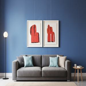 김점선 - 빨간 말 좋은 기운을 불러오는 붉은말 그림액자 거실 사무실인테리어