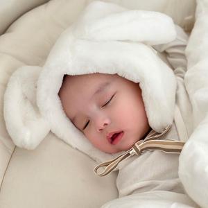 LITTLEMUMU 버니햇 아기겨울모자 토끼모자 신생아겨울털모자