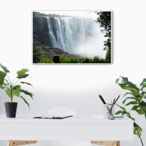 PM03빅포리아 폭포-캔버스판넬 메탈프레임액자/ 복 돈 재물이 폭포같이 쏟아짐 개업선물