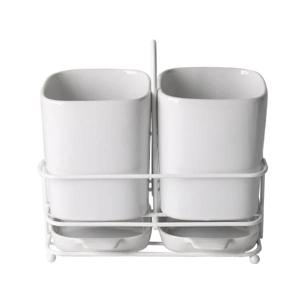 트윈 스퀘어 수저통 화이트