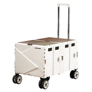 접이식 피크닉 캠핑 웨건 이동식 테이블 폴딩 핸드 카트 아이보리