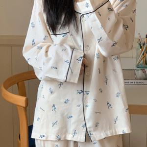 J'eu 제이 리본 파자마 잠옷 세트 2color