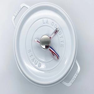 [리퍼]스크래치 B품 원형 꼬꼬떼 톨 24cm 무쇠냄비 퓨어화이트 125092402-B