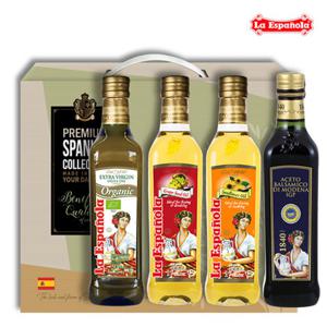 유기농 엑스트라버진 올리브오일+포도씨유+해바라기유+발사믹식초 500ml 선물세트