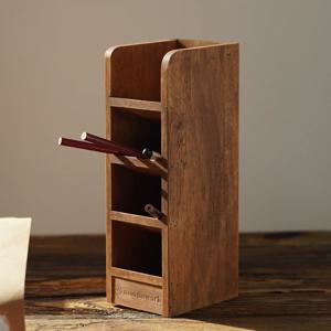 [리퍼] 원목  연필꽂이 연필통 펜트레이 필기구 정리함