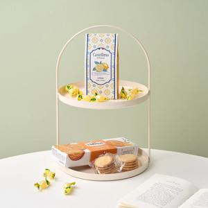 컬러메탈 2단 트레이L 크림